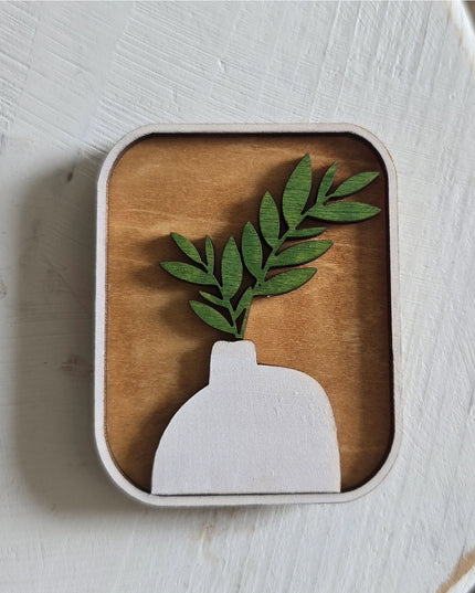 Botanical Wood Magnets | Hand-Painted Floral Collection