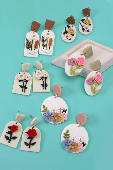 FIELD BLOOM, CLAY Earrings