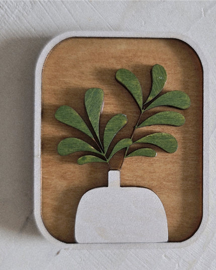 Botanical Wood Magnets | Hand-Painted Floral Collection