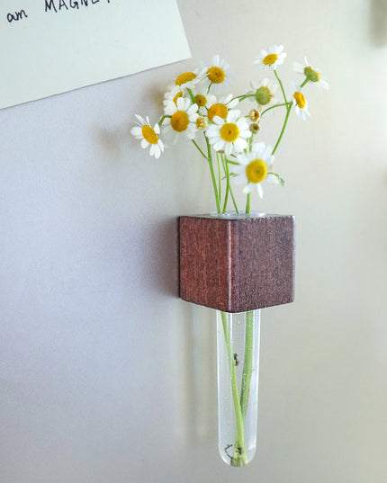 Mini Vase Magnets | Light & Dark Wood