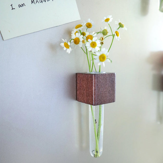 Mini Vase Magnets | Light & Dark Wood