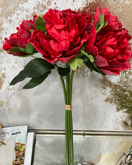 Real Touch Peony Blossom — Deep Red