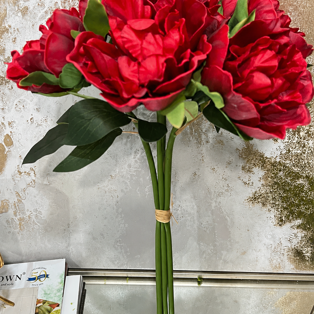 Real Touch Peony Blossom — Deep Red