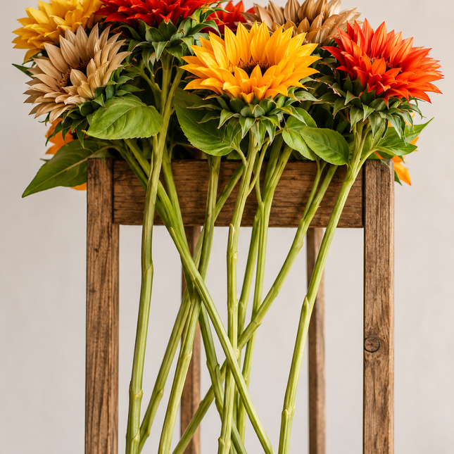 27.5" Moisturized Real Touch Sunflower Stem (Real-Touch)