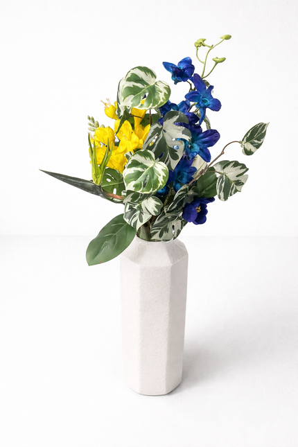 Blue Storm Bouquet - Forever Florals w/ Vase