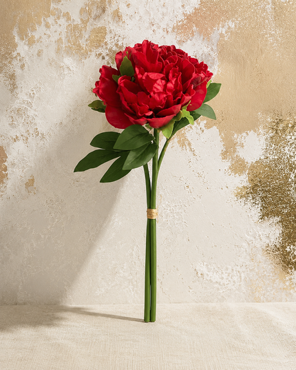 Real Touch Peony Blossom — Deep Red
