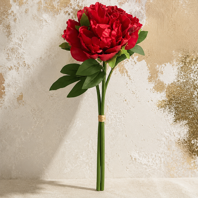 Real Touch Peony Blossom — Deep Red