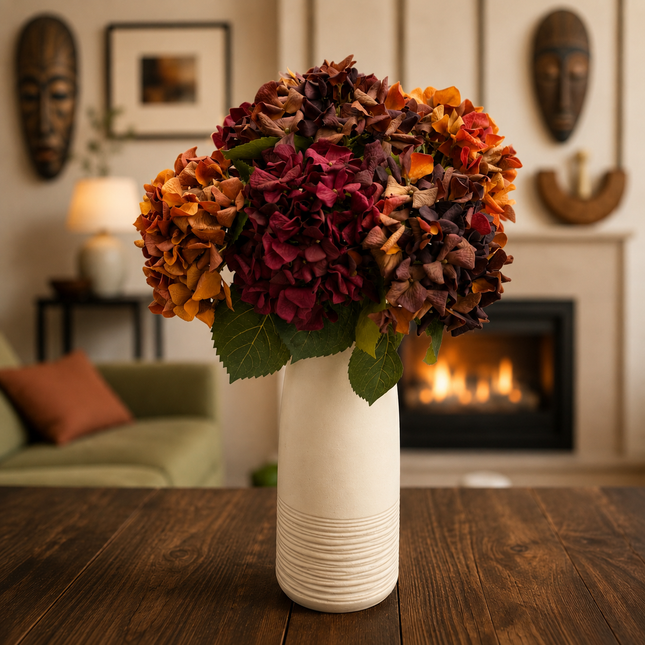Fall Collection | Oversized Hydrangea Stem - RealTouch