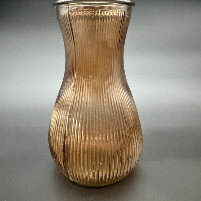 Golden Hush Vase™ - Ribbed Glass