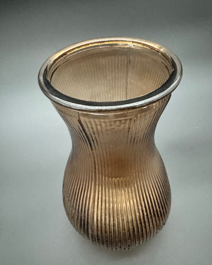 Golden Hush Vase™ - Ribbed Glass