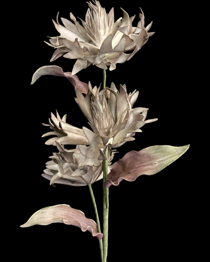 Dusty Gray & Blue Flower | Statement Stem