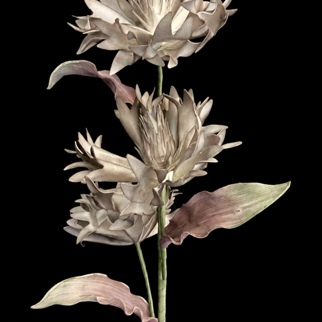 Dusty Gray & Blue Flower | Statement Stem