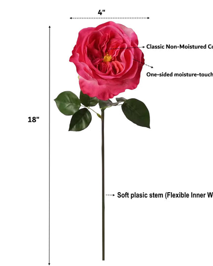 18" Red Juliet Rose Stem (Real-Touch)