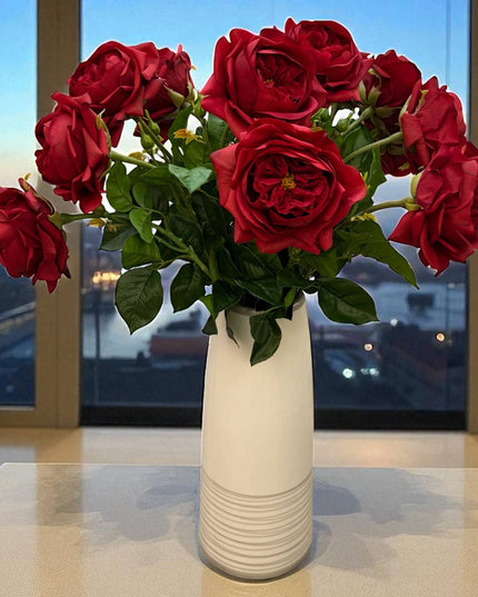 18" Red Juliet Rose Stem (Real-Touch)