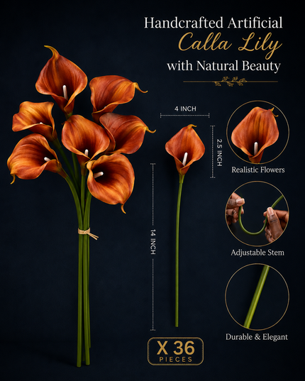 Sunset Calla Lily Stem (Real-Touch)