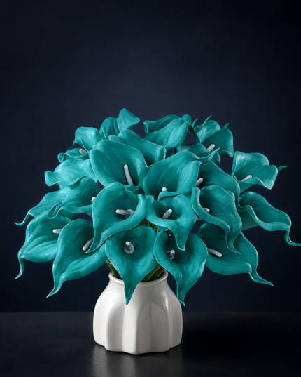 Tidewater | Teal Calla Lily Stem