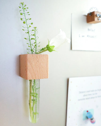 Mini Vase Magnets | Light & Dark Wood