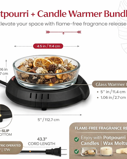 Potpourri + Candle Warmer Bundle