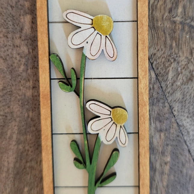 Botanical Wood Magnets | Hand-Painted Floral Collection