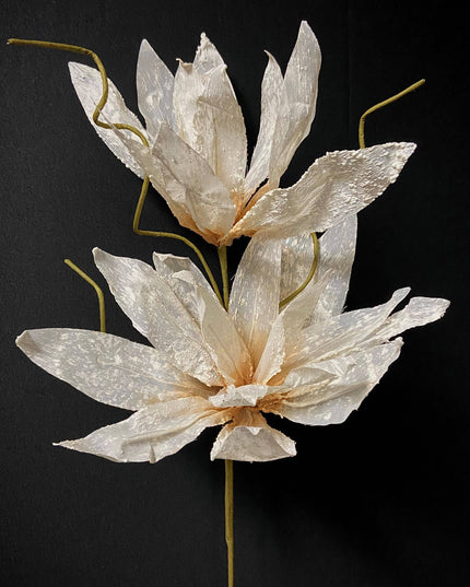 White Linen Flower | Statement Stem