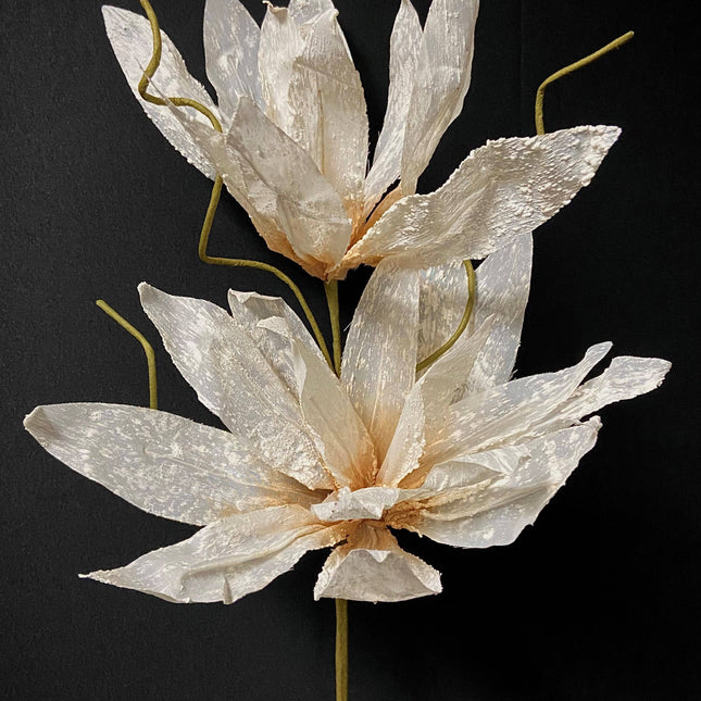 White Linen Flower | Statement Stem