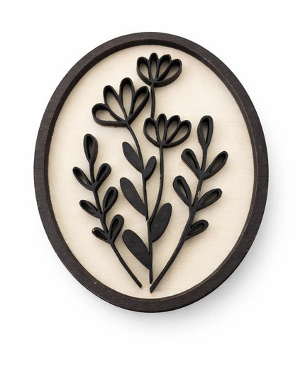 Botanical Wood Magnets | Hand-Painted Floral Collection