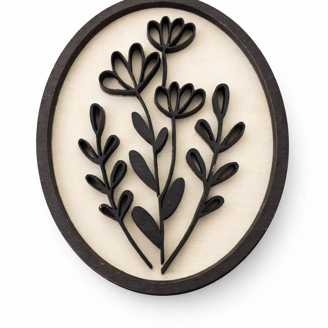 Botanical Wood Magnets | Hand-Painted Floral Collection
