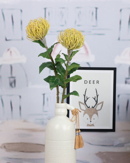 29"Large Artificial Saffron Pincushion Needle Protea