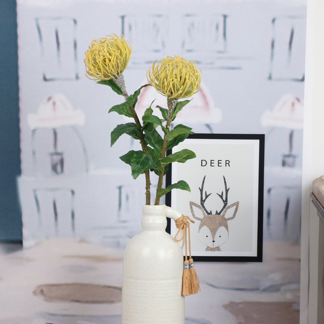 29"Large Artificial Saffron Pincushion Needle Protea