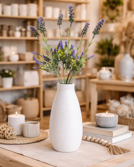 17" Lush Green Shades of Purple Lavender Spray