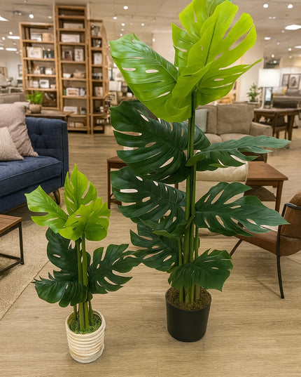 Potted Artificial Monstera Plant (Two Sizes)