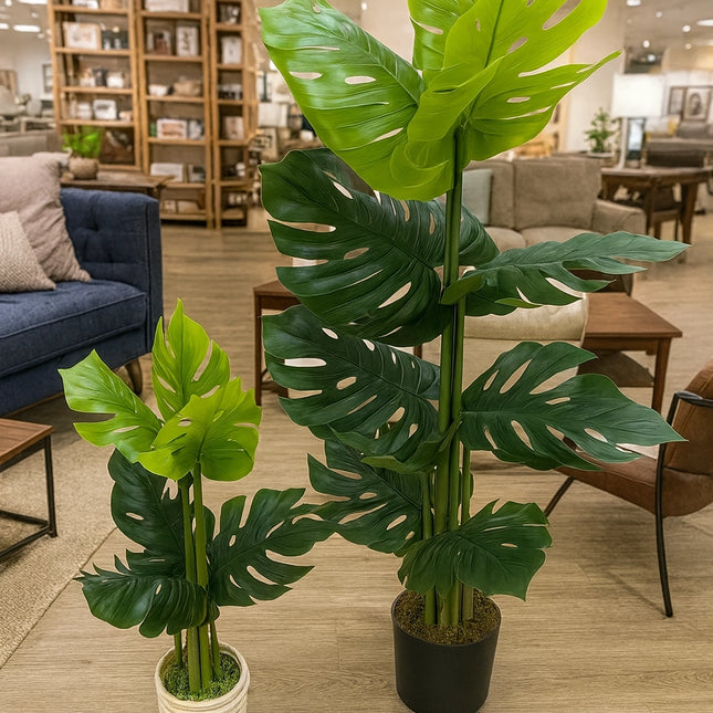 Potted Artificial Monstera Plant (Two Sizes)