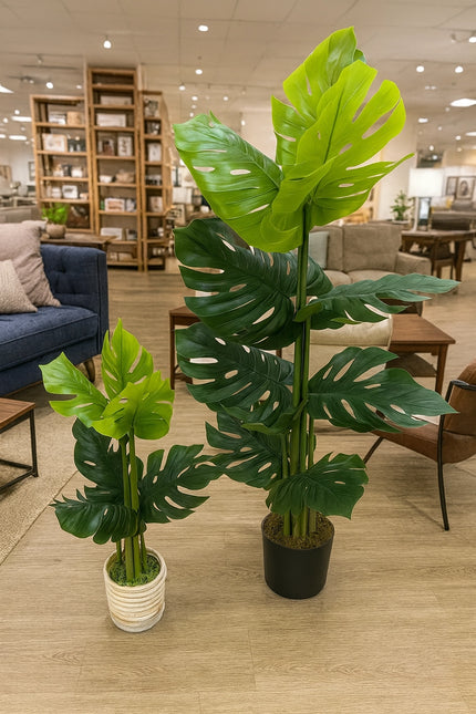 Potted Artificial Monstera Plant (Two Sizes)