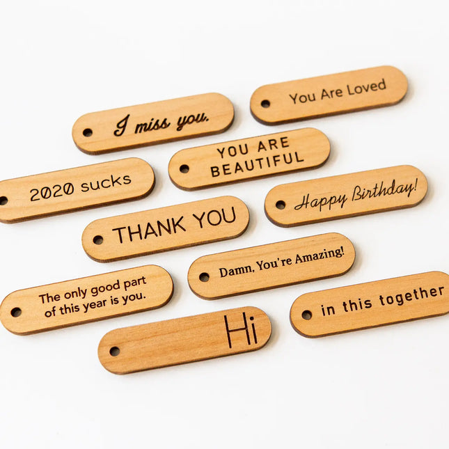 Mini Dried Floral Vases & Wood Gift Tag